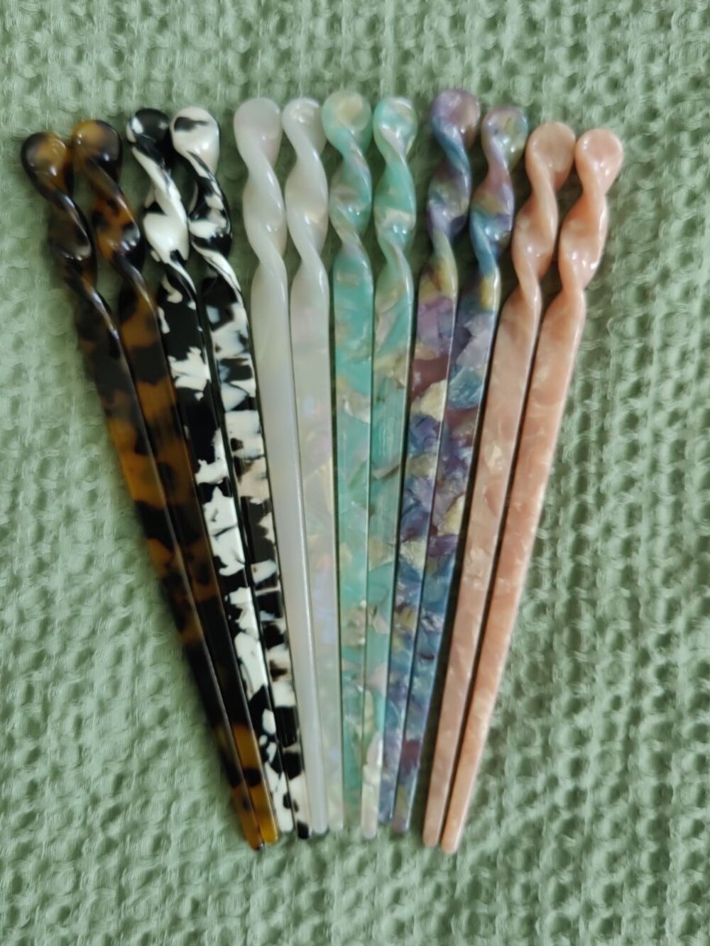 Acrylic Hair Stick, French Pin, and Fork Bun Updo Accessory Lot